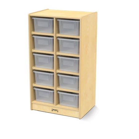 Jonti-Craft 10 Cubbie-Tray Mobile Unit, with Clear Trays 06110JC